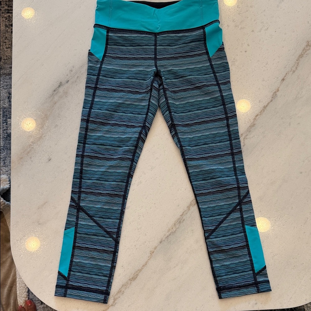 Lululemon Athletica Teal and Black Leggings